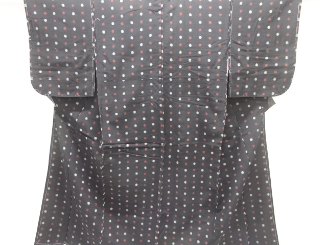 大正ロマン　水玉模様織り出し着物